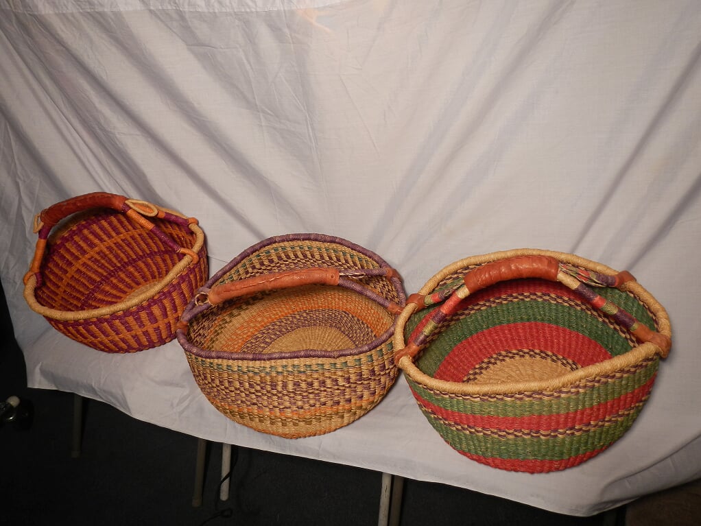 “Bolga” Basket (Woven Handle) - Anansi Beat